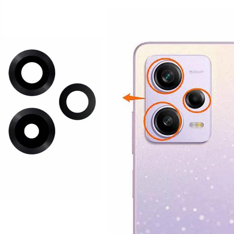 For Xiaomi Redmi Note 12 Pro 5G 1 Set Rear Back Camera Lens Cover Replacement Part (without Logo) For Xiaomi Redmi Note 12 Pro 5G 1 Set Rear Back Camera Lens Cover Replacement Part (without Logo)